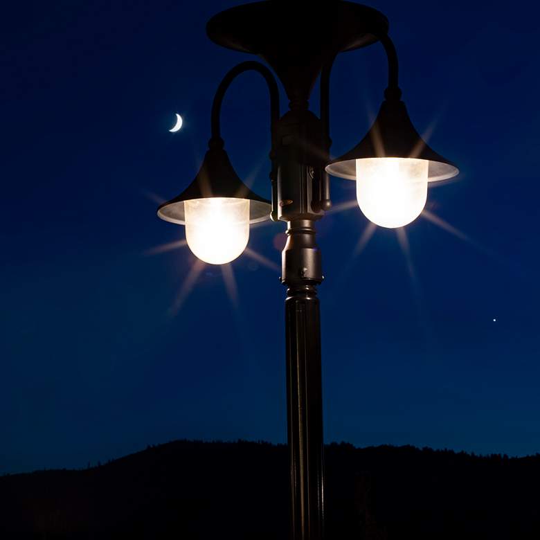 Image 3 Everest II 23" High Black Dusk to Dawn LED Solar Post Lamp more views