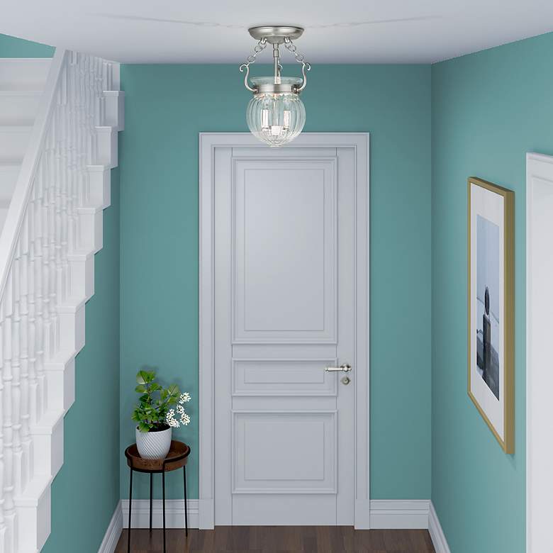 Image 2 Everett 2 Light Brushed Nickel Ceiling Mount more views