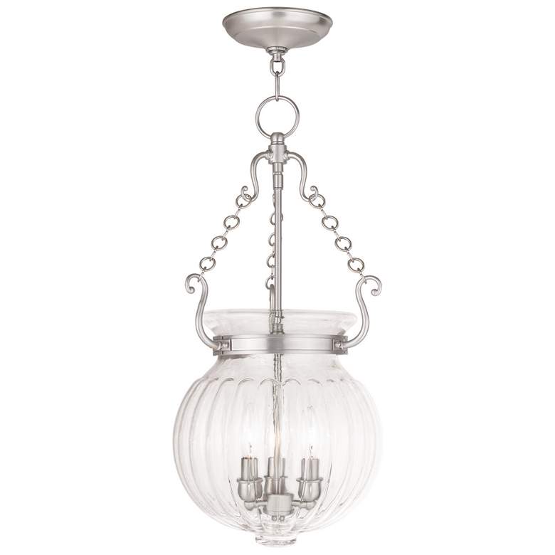 Image 1 Everett 3 Light Brushed Nickel Pendant
