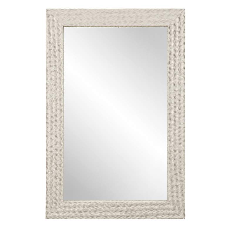Image 2 Everett 39 5/8" x 59 5/8" Aged Ivory Rectangle Wall Mirror