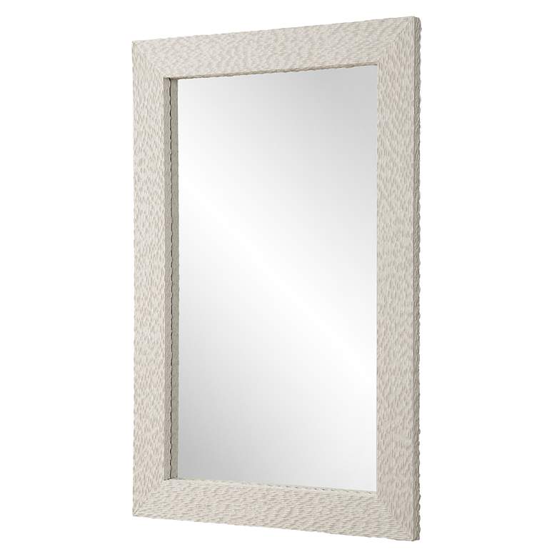 Image 4 Everett 39 5/8" x 59 5/8" Aged Ivory Rectangle Wall Mirror more views
