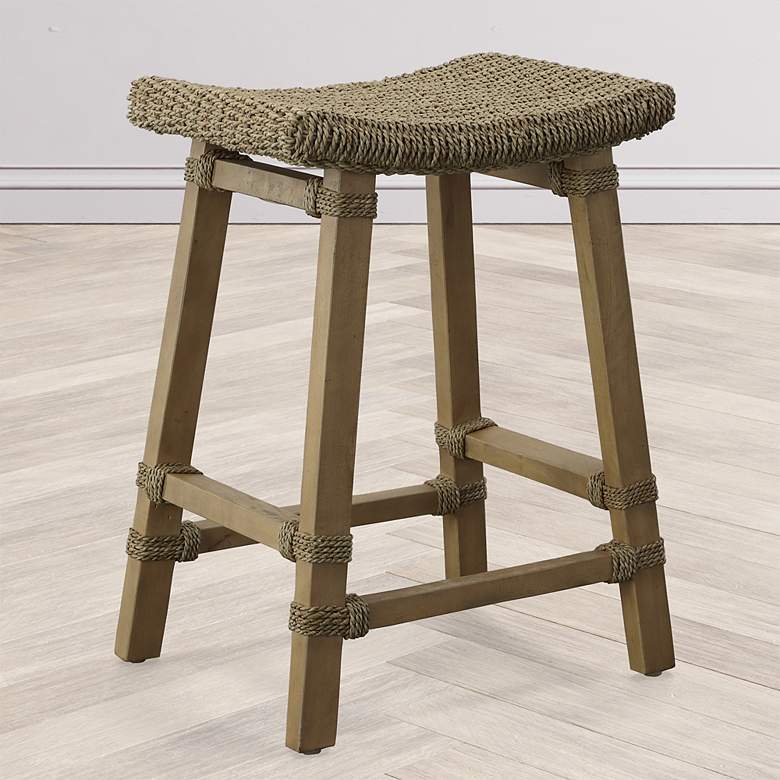 Image 1 Everglade 27" Natural Mango Wood Counter Stool