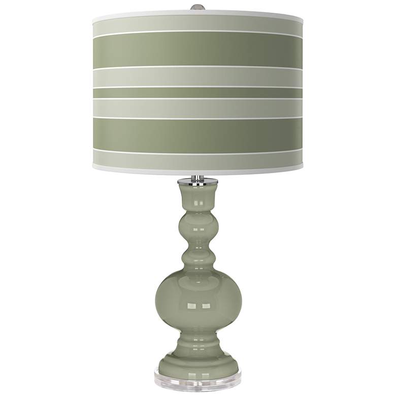 Image 1 Evergreen Fog Bold Stripe Apothecary Table Lamp