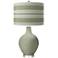 Evergreen Fog Bold Stripe Ovo Table Lamp