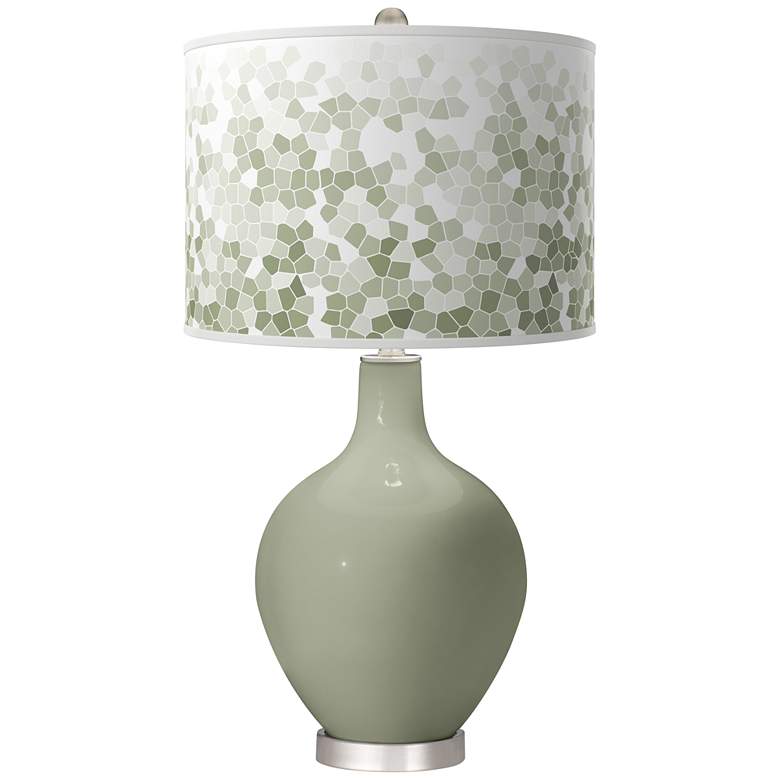 Image 1 Evergreen Fog Mosaic Ovo Table Lamp