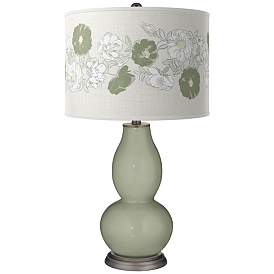 Image1 of Evergreen Fog Rose Bouquet Double Gourd Table Lamp