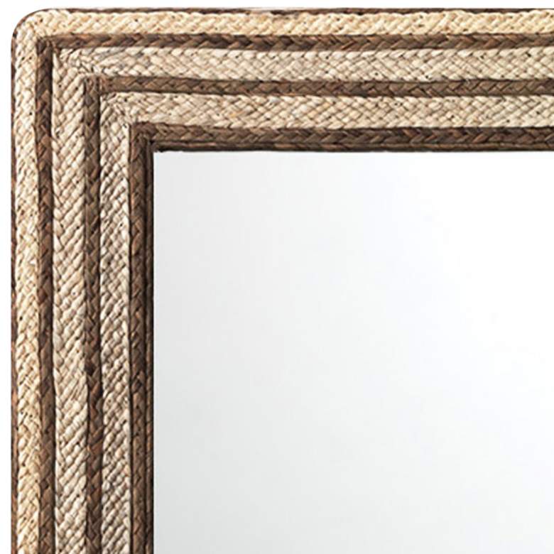 Image 2 Evergreen Natural Braided Seagrass 30 inch Square Wall Mirror more views