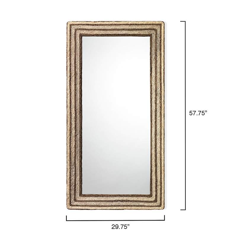 Image 4 Evergreen Natural Seagrass 29 3/4" x 57 3/4" Wall Mirror more views