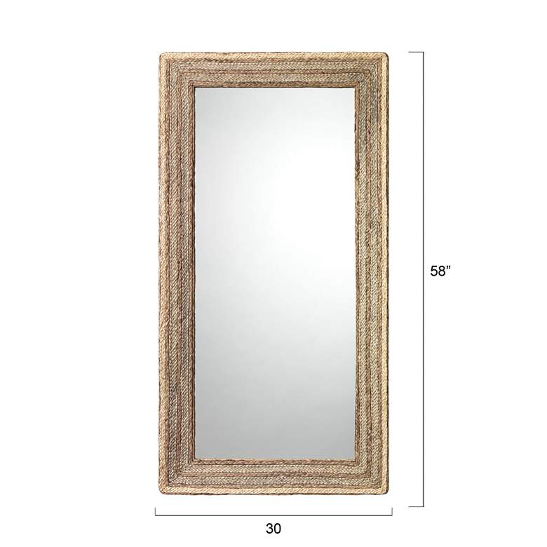Image 5 Evergreen Natural Seagrass 29 3/4" x 57 3/4" Wall Mirror more views