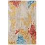 Everley Abstract Hand Tufted Ivory Area Rug 2' x 3'
