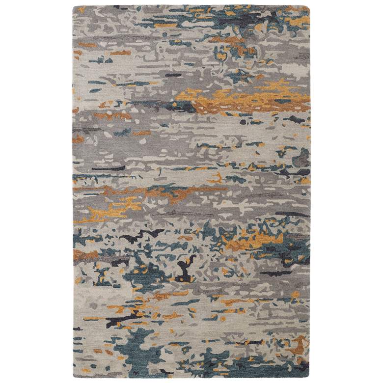 Image 1 Everley Modern Abstract Hand Tufted Gray Area Rug 8644F