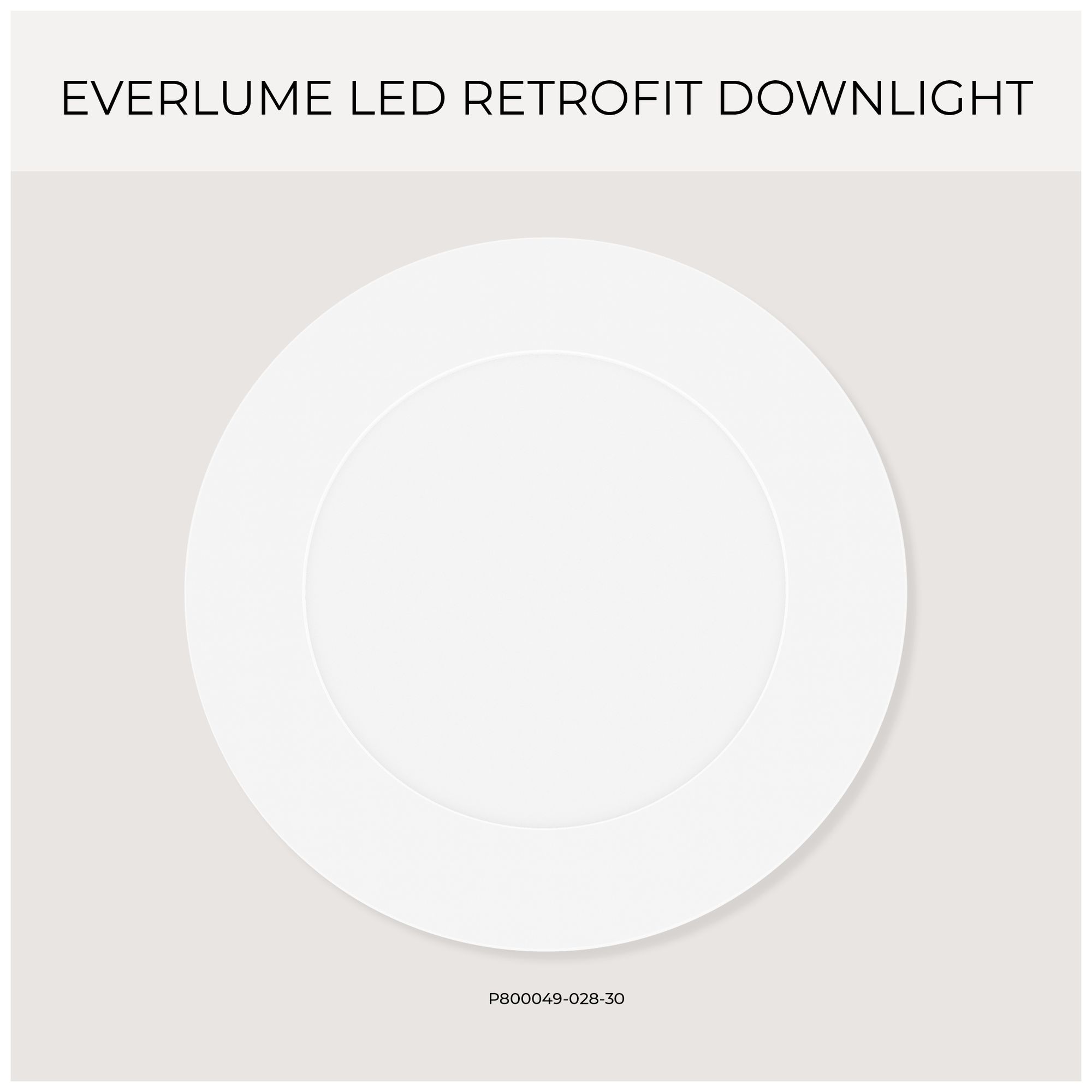 Everlume Collection 6-in LED White Retrofit Trim for Recessed Housings