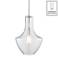 Everly 10 1/2"-W Brushed Nickel Pendant Light with Dimmer