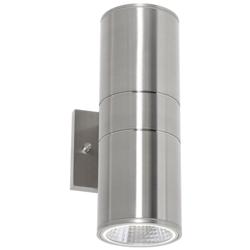 Everly 12&quot; High Satin Nickel Adjustable CCT Outdoor LED Wall Sconce