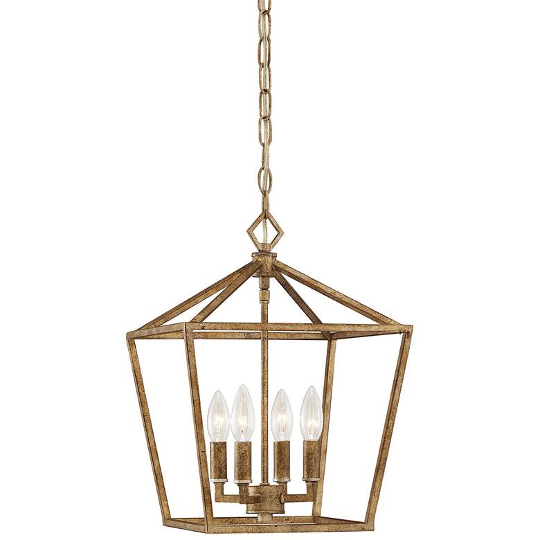 Image 1 Everly 12" Wide Vintage Gold 4-Light Mini Pendant