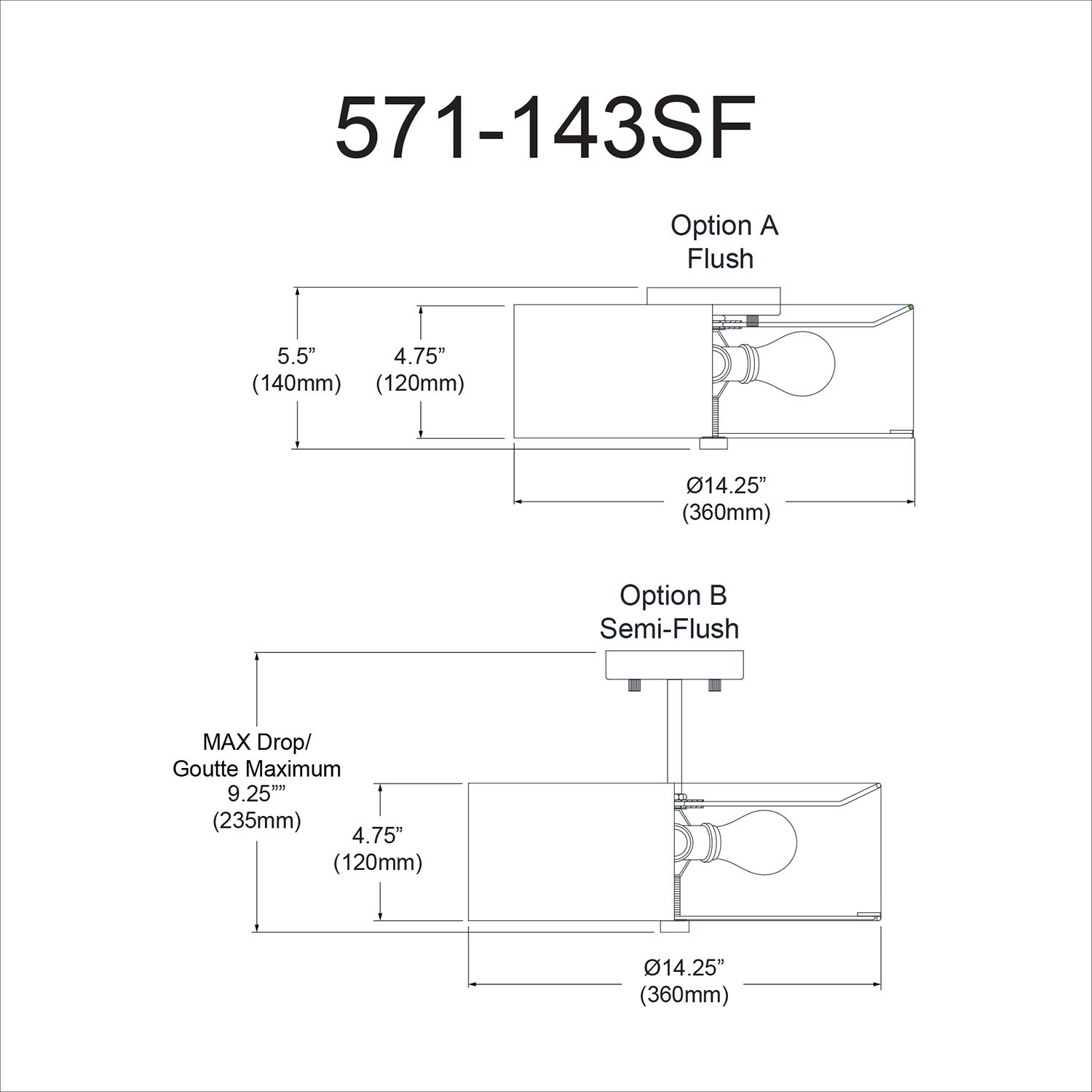 Image 3 Everly 14.25" Wide 3 Light Polished Chrome Semi-Flush Mount more views