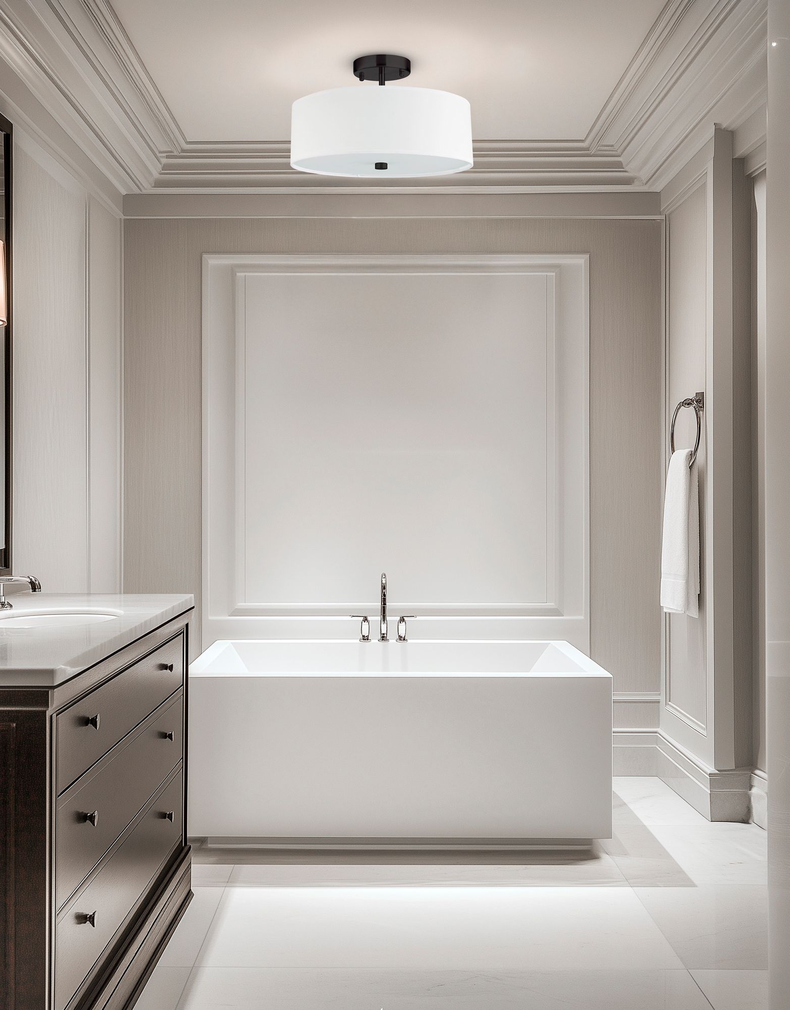 Image 3 Everly 14.25" Wide 3 Light Matte Black Semi-Flush Mount more views