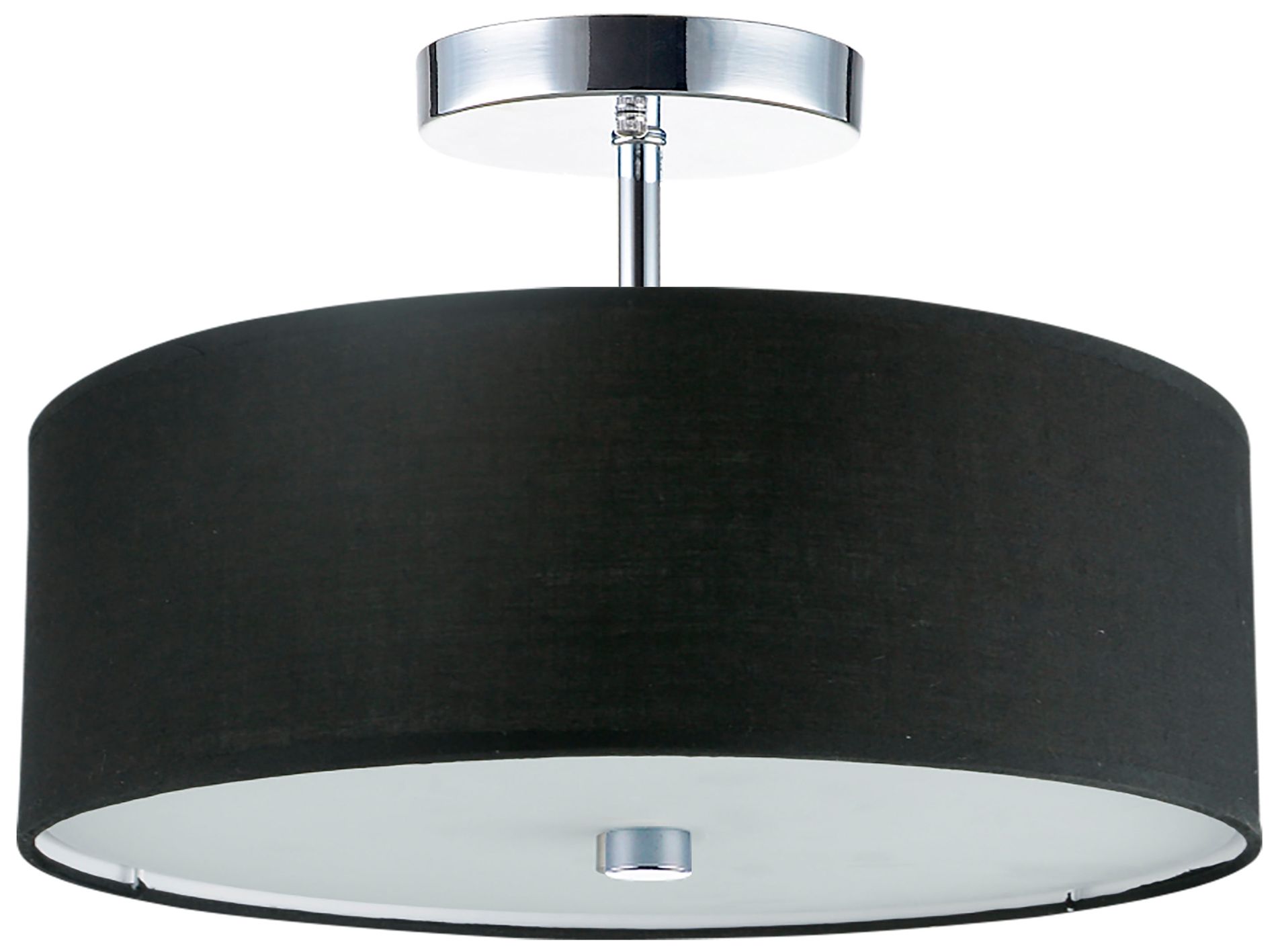 Everly 14.25" Wide 3 Light Polished Chrome Semi-Flush Mount