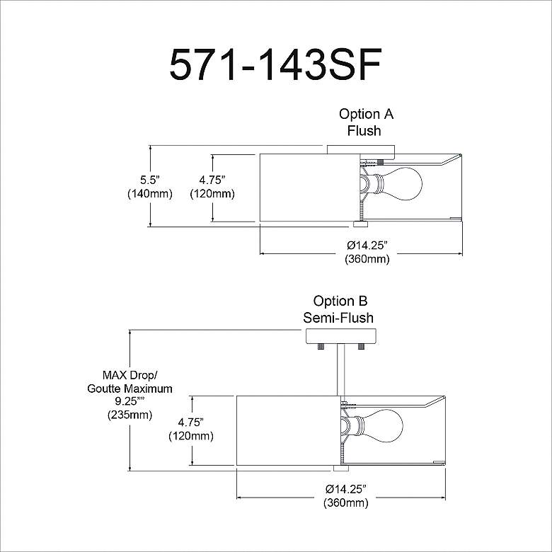Image 4 Everly 14 1/4" Wide Matte Black Drum Ceiling Light more views