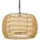 Everly 19" Wide 4-Light Natural Rattan Pendant Light