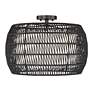 3_Everly 19" Wide Matte Black 4-Light Semi-Flush With Modern Black Ratta more views