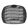 4_Everly 19" Wide Matte Black 4-Light Semi-Flush With Modern Black Ratta more views