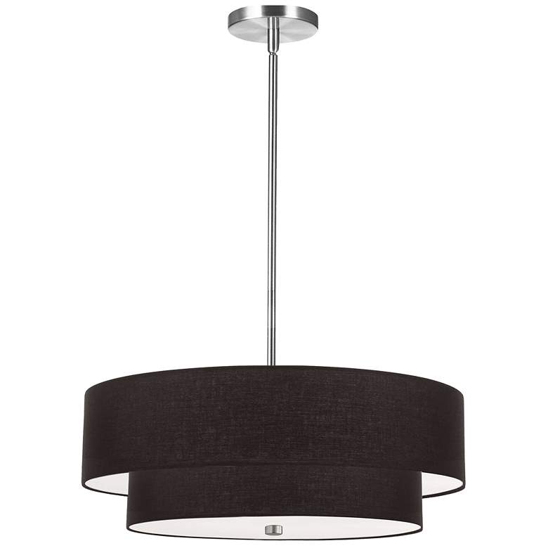 Image 1 Everly 20 inch Wide 4 Light 2 Tier Polished Chrome Pendant