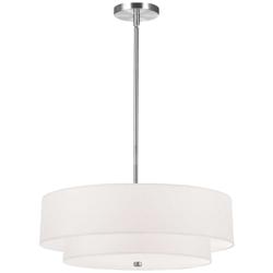 Everly 20&quot; Wide 4 Light 2 Tier Polished Chrome Pendant