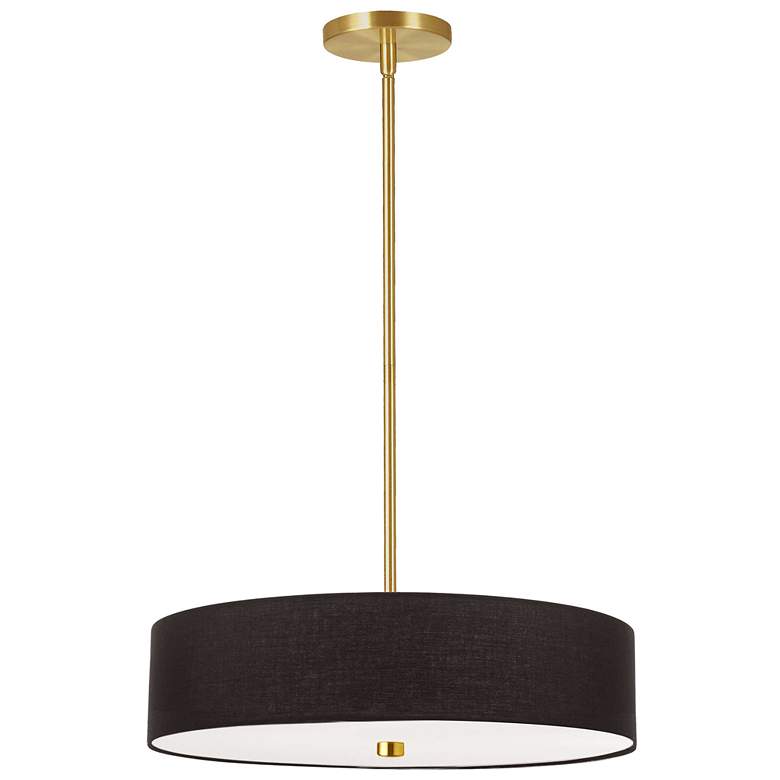 Image 1 Everly 20 inch Wide 4 Light Aged Brass Pendant