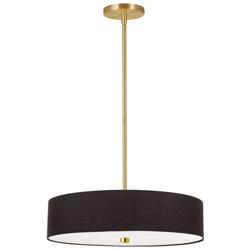 Everly 20&quot; Wide 4 Light Aged Brass Pendant