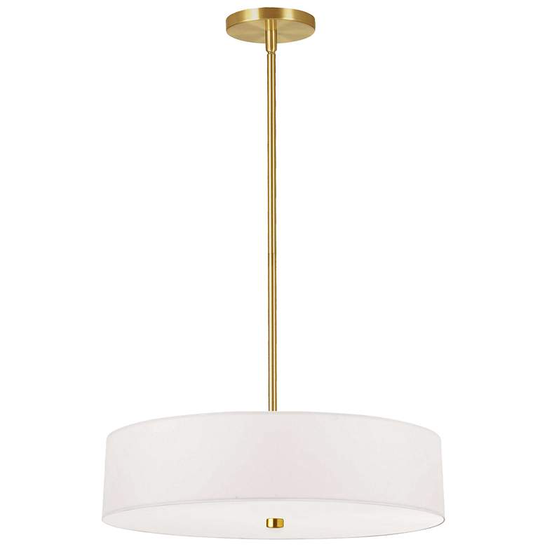 Image 1 Everly 20" Wide 4 Light Aged Brass Pendant