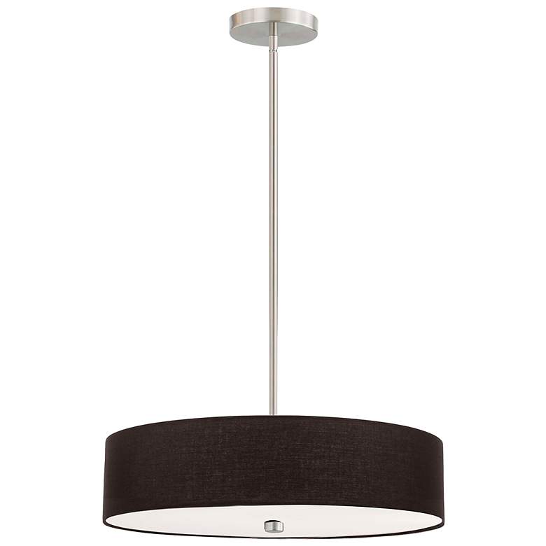 Image 2 Everly 20" Wide 4 Light Satin Chrome Pendant