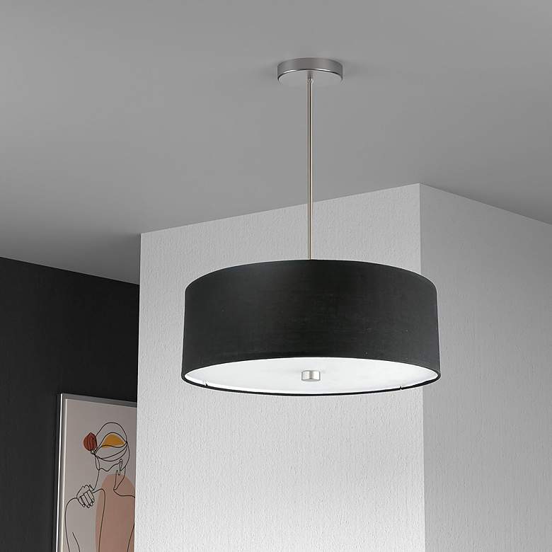 Image 3 Everly 20" Wide 4 Light Satin Chrome Pendant more views