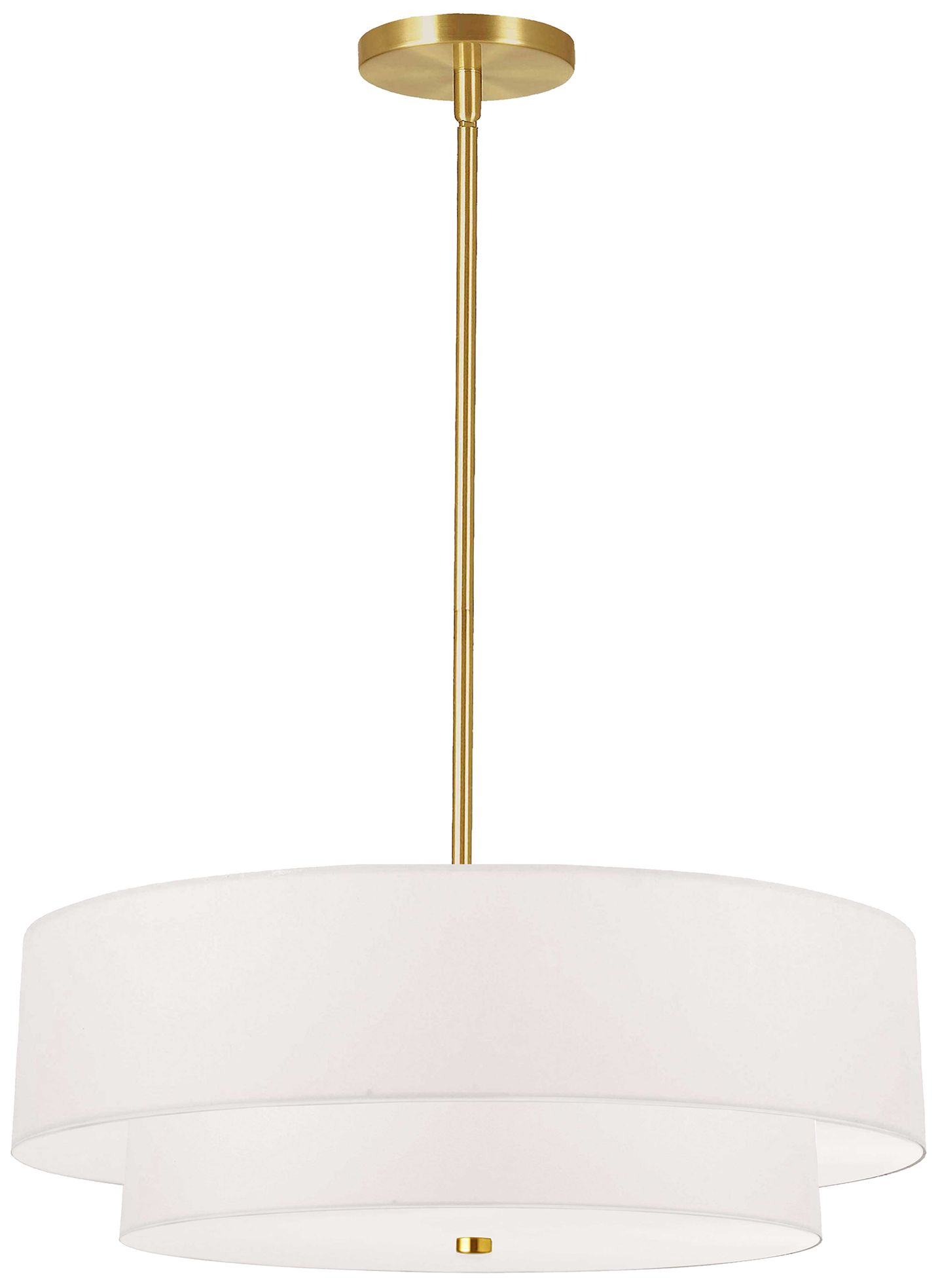 Image 2 Everly 20" Wide 4 Light 2 Tier Aged Brass Pendant