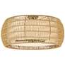 1_Everly 27 1/8" Wide Matte Black 6-Light Semi-Flush With Natural Rattan