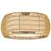 Everly 27 1/8" Wide Matte Black 6-Light Semi-Flush With Natural Rattan