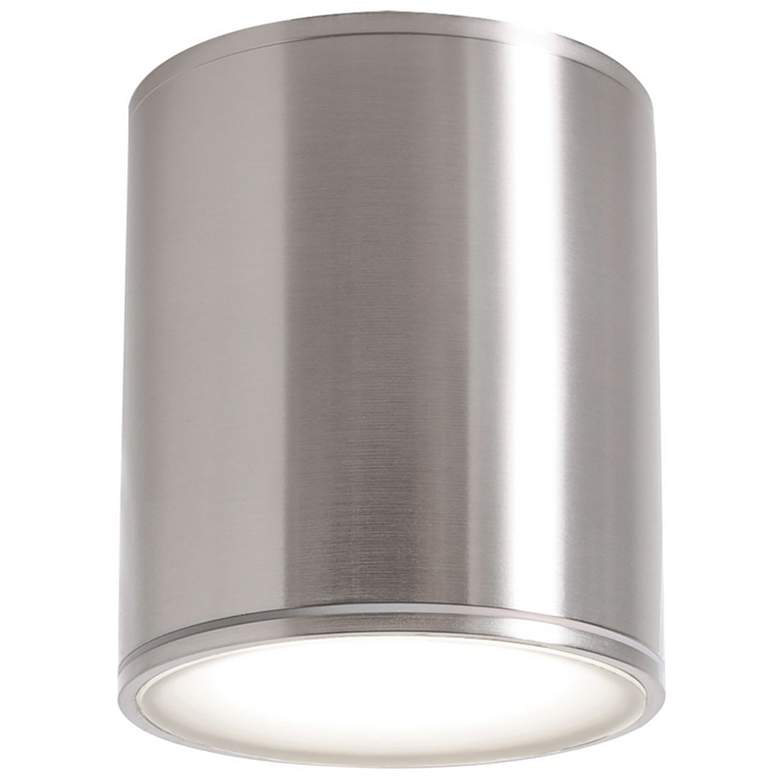 Image 1 Everly 4.25 inch Wide Satin Nickel Adjustable CCT Outdoor LED Ceiling Ligh