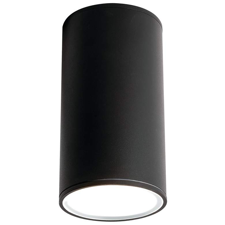 Image 1 Everly 4 1/4" Wide Black LED Outdoor Ceiling Light