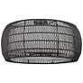 1_Everly 6-Light Semi-Flush in Matte Black with Modern Black Rattan
