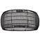 Everly 6-Light Semi-Flush in Matte Black with Modern Black Rattan