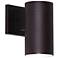 Everly 8" High Black Adjustable CCT Outdoor LED Wall Sconce