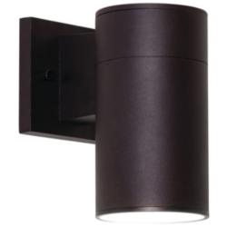 Everly 8&quot; High Black Adjustable CCT Outdoor LED Wall Sconce