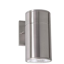 Everly 8&quot; High Satin Nickel Adjustable CCT Outdoor LED Wall Sconce