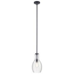 Everly Black Pendant 1 Light