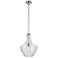 Everly Chrome Bell Clear Seeded Pendant 1Lt