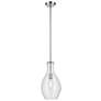 Everly Chrome Bell Clear Seeded Pendant 1Lt