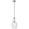 Everly Chrome Bell Clear Seeded Pendant 1Lt