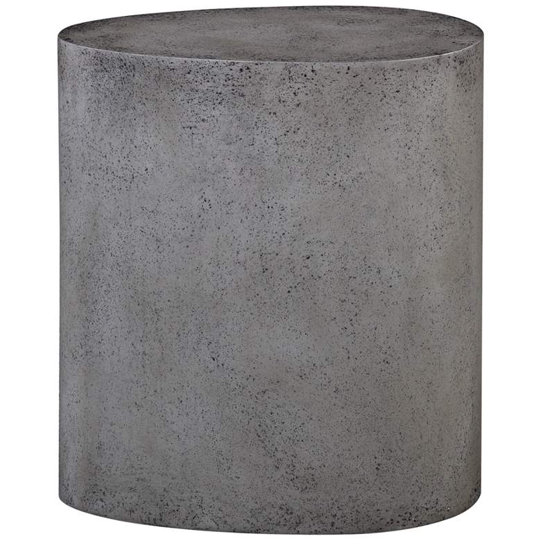 Image 1 Everly Concrete Oval Accent Stool