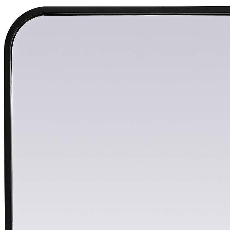 Image 3 Evermore Black Metal 18" x 30" Rectangular Wall Mirror more views