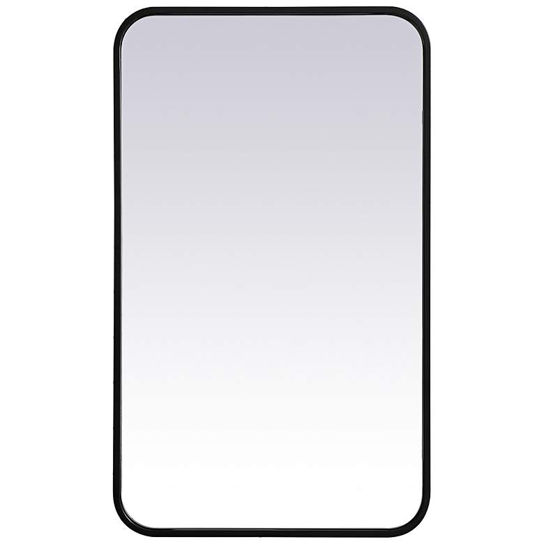Image 5 Evermore Black Metal 18" x 30" Rectangular Wall Mirror more views